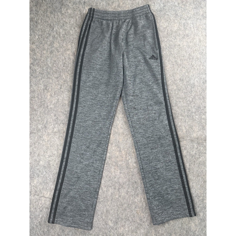 Adidas Pants Boys Large Gray Athletic Sweat Pants Comfort Casual Youth Kids